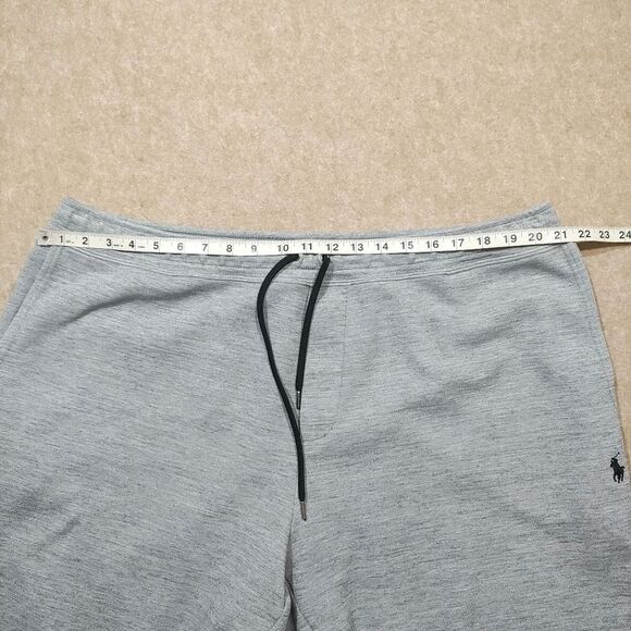 Polo by Ralph Lauren Mens Gray Fleece Drawstring Pull On Shorts #2 - Picture 5 of 6